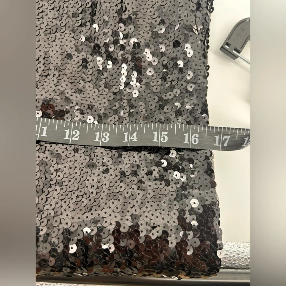 AKRIS Black Sequin BEADED PENCIL SKIRT QUIET LUXURY OLD MONEYSIZE 4 - Picture 10 of 11